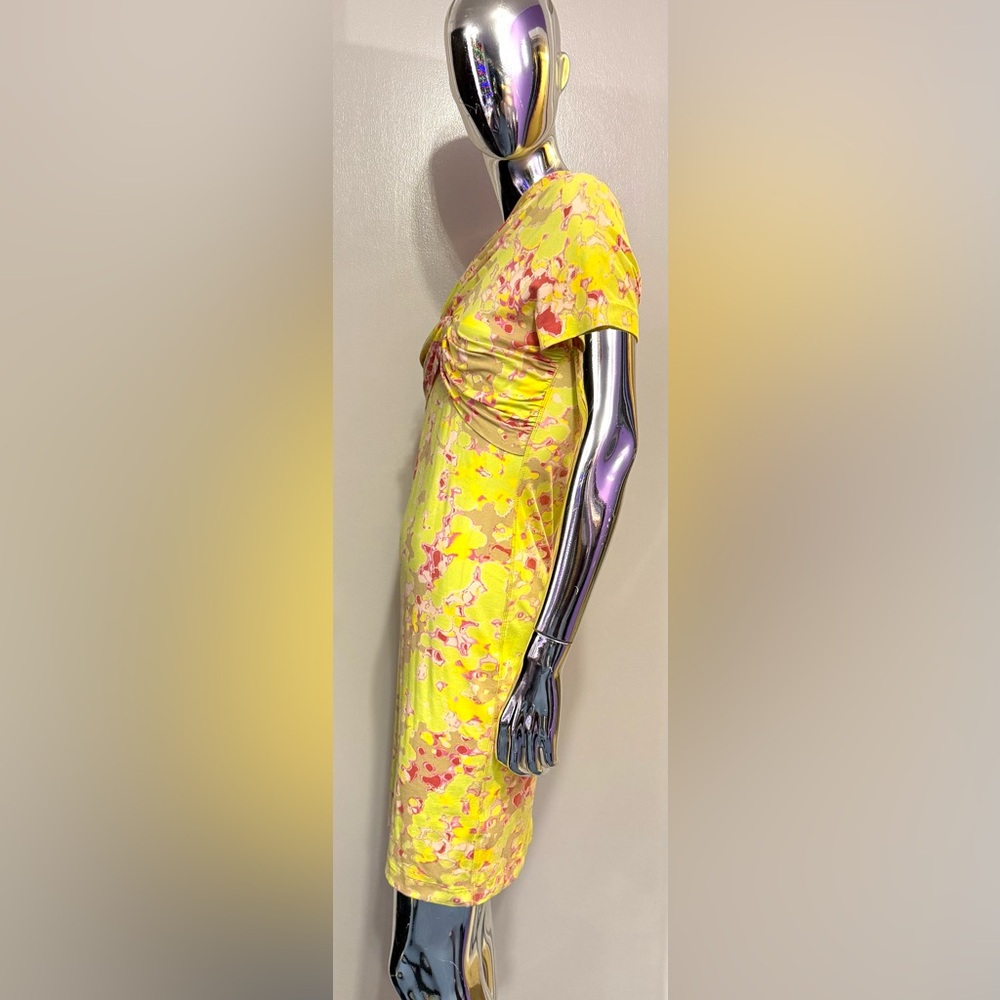 🏖️Summer Sale: Carven Yellow + Pink Dress w/Multi-coloured accents - Picture 4 of 5